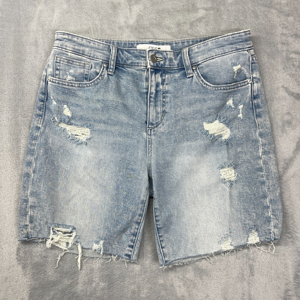 Joe's Cut-Off Short Womens‎ 29 Blue Denim Distressed Flat Front Stretch 5-Pocket